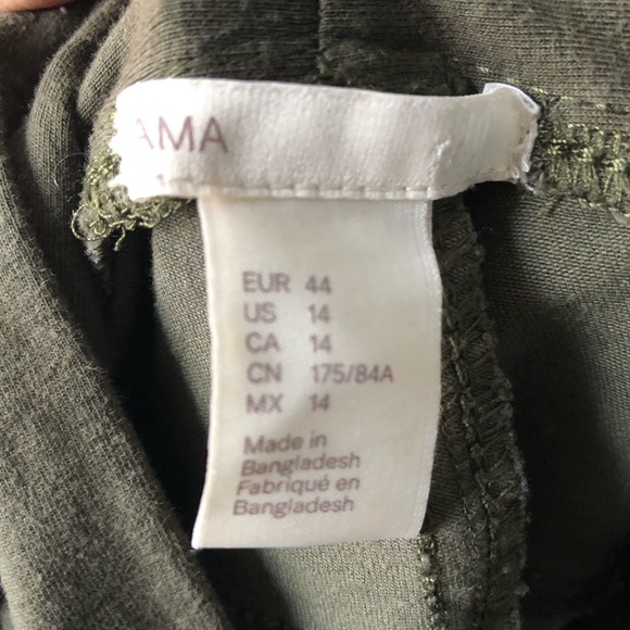 Army green Maternity Moto jegging pants 8 10 - Picture 3 of 5